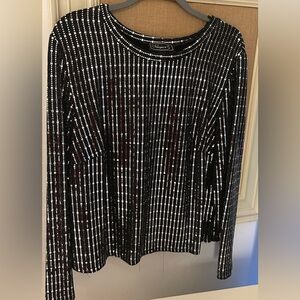 Morgan & Co. Black and Silver Sequin Gown